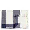 Daylesford Organic Abbey Stripe Blanket Navy