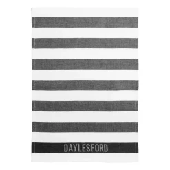 Daylesford Organic Black & White Stripe Tea Towel