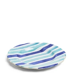 Daylesford Organic Circus Stripe Blue Dinner Plate