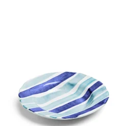 Daylesford Organic Circus Stripe Blue Shallow Bowl