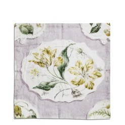 Daylesford Organic Daylesford x Colefax Quince Garden Napkin in Lilac With Tulips