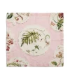 Daylesford Organic Daylesford X Colefax Quince Garden Napkin in Pink with Fern