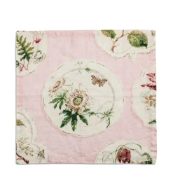 Daylesford Organic Daylesford X Colefax Quince Garden Napkin in Pink with Passion Flower