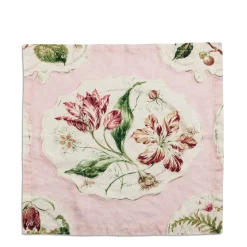Daylesford Organic Daylesford X Colefax Quince Garden Napkin in Pink with Tulip