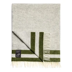 Daylesford Organic Elmstead Wool Throw Double Stripe Grey