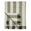 Daylesford Organic Enstone Wool Throw Herringbone Stripe Olive