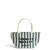 Daylesford Organic Farmers Market Stripe Mini Bag Blue