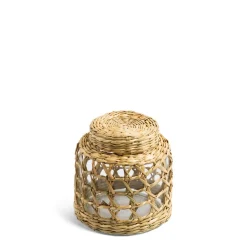 Daylesford Organic Glass Pot with Weave Small