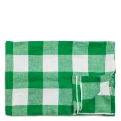 Daylesford Organic Green & White Check Tablecloth