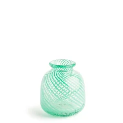 Daylesford Organic Miro Green Spiral Stripe Vase
