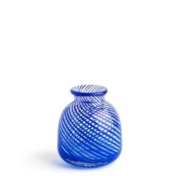 Daylesford Organic Miro Royal Blue Spiral Stripe Vase