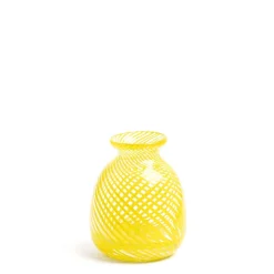 Daylesford Organic Miro Yellow Spiral Stripe Vase