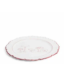 Daylesford Organic Mushroom Dance Plate Claret