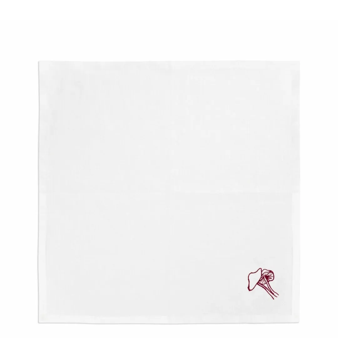 Daylesford Organic Mushroom Napkin Field Claret