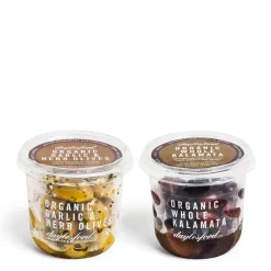 Daylesford Organic Organic Garlic & Herb Olives and Organic Kalamata Olives