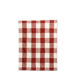 Daylesford Organic Portobello Gingham Tea Towel Red