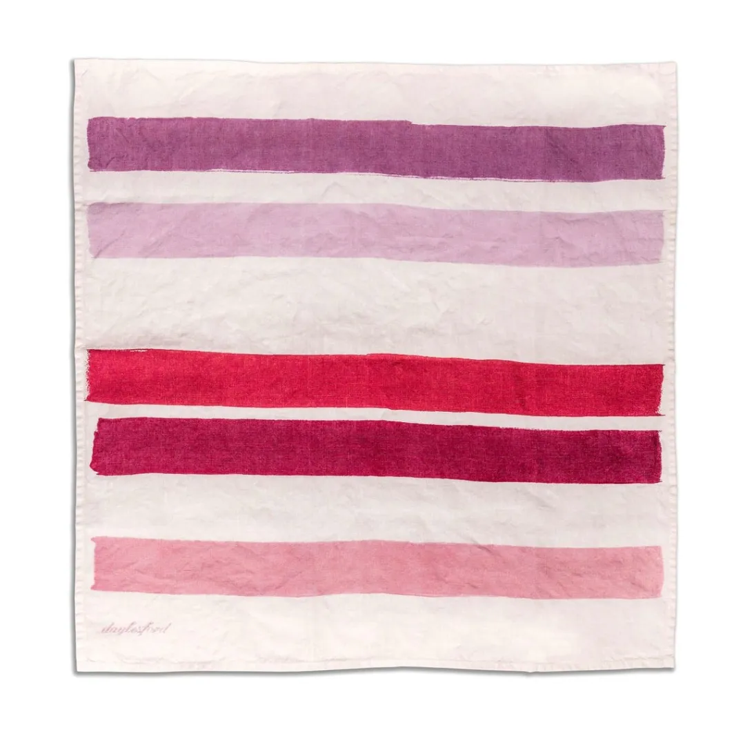Daylesford Organic Rigato Napkin Set Pink