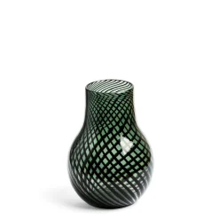 Daylesford Organic Riley Stout Green & Black Stripe Vase Small