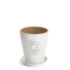 Daylesford Organic Small Lucas Planter with saucer, white