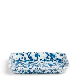 Daylesford Organic Spaltter Large Rectangular Dish Blue Enamel
