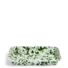 Daylesford Organic Splatter Large Rectangular Dish Green Enamel