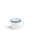Daylesford Organic White & Blue Enamel Mug