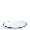 Daylesford Organic White & Blue Enamel Oval Plate