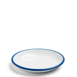 Daylesford Organic White & Blue Enamel Plate Large