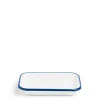 Daylesford Organic White & Blue Enamel Rectangle Dish Small