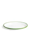 Daylesford Organic White & Green Enamel Oval Plate