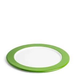 Daylesford Organic White & Green Enamel Pizza Plate 32cm