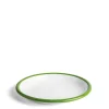 Daylesford Organic White & Green Enamel Plate 26cm