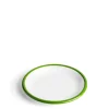 Daylesford Organic White & Green Enamel Plate 20cm
