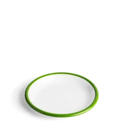 Daylesford Organic White & Green Enamel Plate 20cm