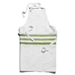 Daylesford Organic White & Green Stripe Apron