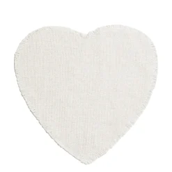 Daylesford Organic White Linen Heart Placemat
