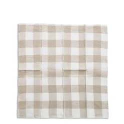 Daylesford Organic White & Natural Check Napkin