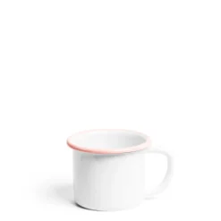 Daylesford Organic White & Pink Enamel Mug