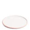Daylesford Organic White & Pink Enamel Pizza Plate 32cm