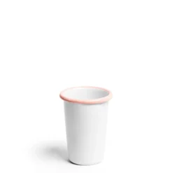 Daylesford Organic White & Pink Large Enamel Tumbler
