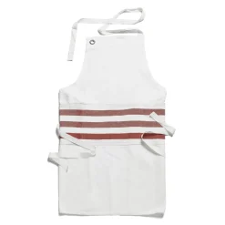 Daylesford Organic White & Red Stripe Apron