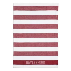 Daylesford Organic White & Red Stripe Tea Towel