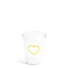 Daylesford Organic Yellow Heart Glass